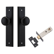 Cambridge Knob Stepped Backplate Passage Kit Matt Black
