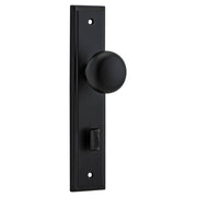 Cambridge Knob Stepped Backplate Matt Black