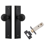 Guildford Knob Stepped Backplate Passage Kit Matt Black