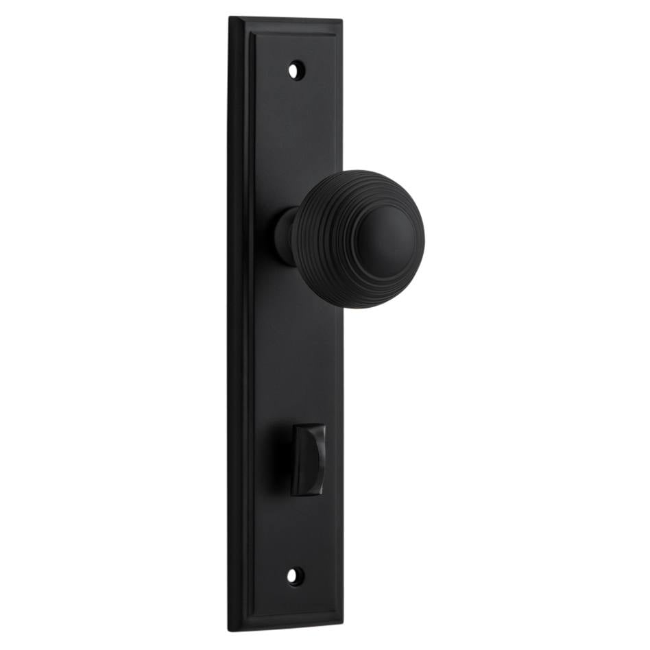 Guildford Knob Stepped Backplate Matt Black