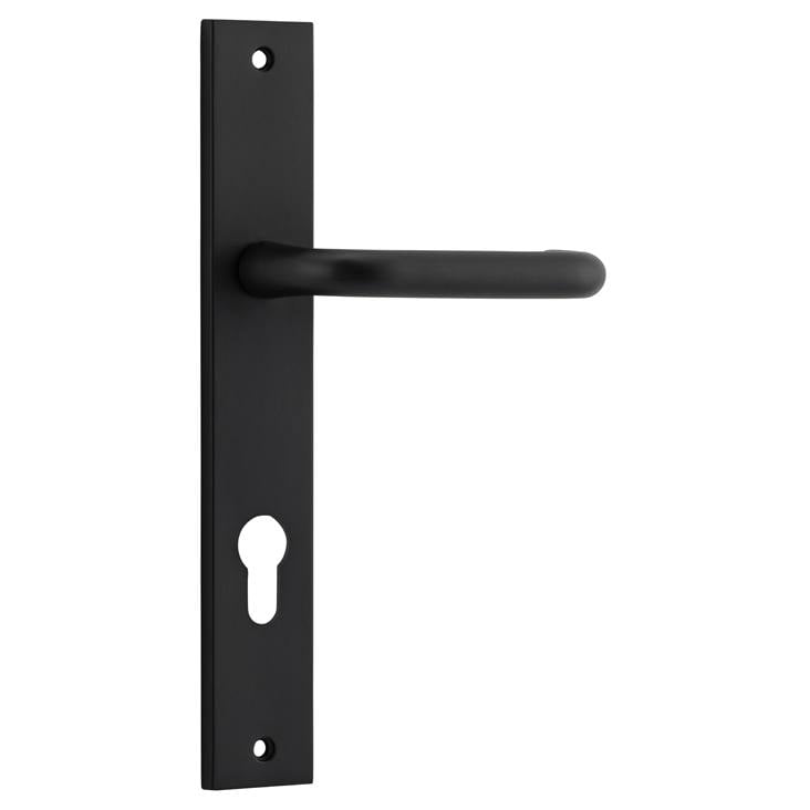 Oslo Lever Rectangular Backplate Matt Black