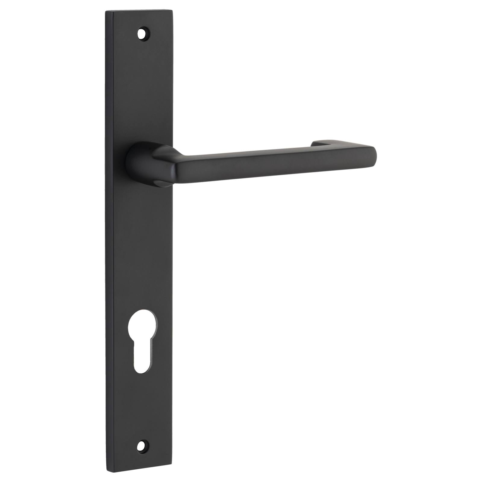 Baltimore Return Lever Rectangular Backplate Matt Black