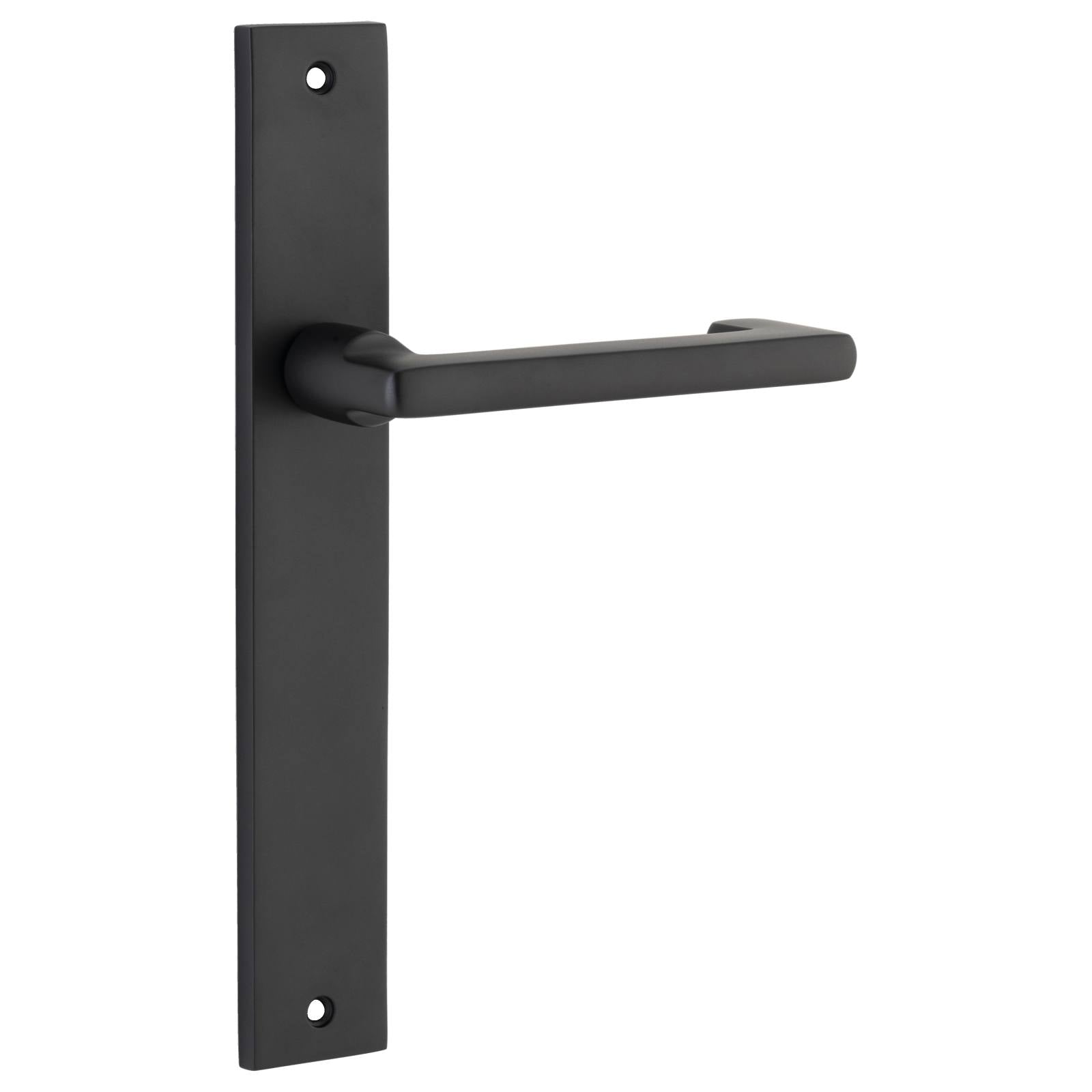 Baltimore Return Lever Rectangular Backplate Matt Black