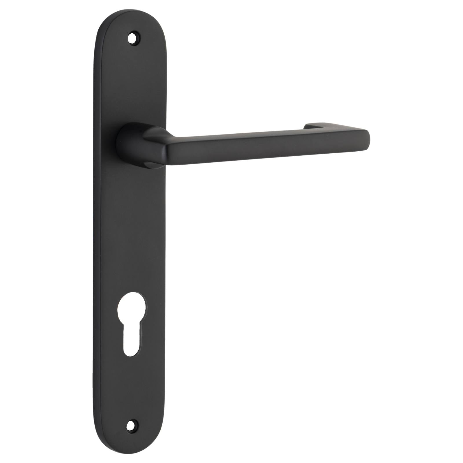 Baltimore Return Lever Oval Backplate Matt Black