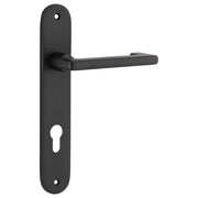 Baltimore Return Lever Oval Backplate Matt Black