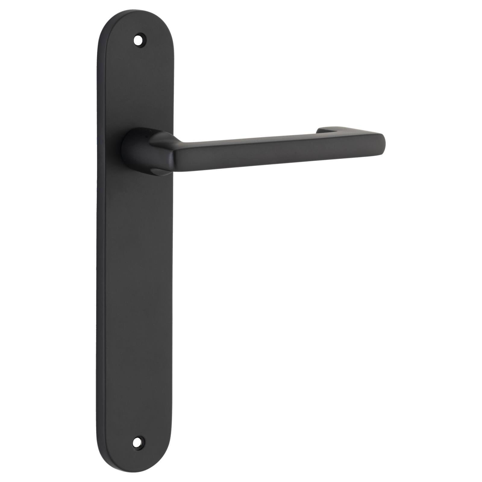 Baltimore Return Lever Oval Backplate Matt Black