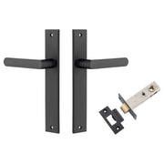 Osaka Lever Rectangular Backplate Passage Kit Matt Black