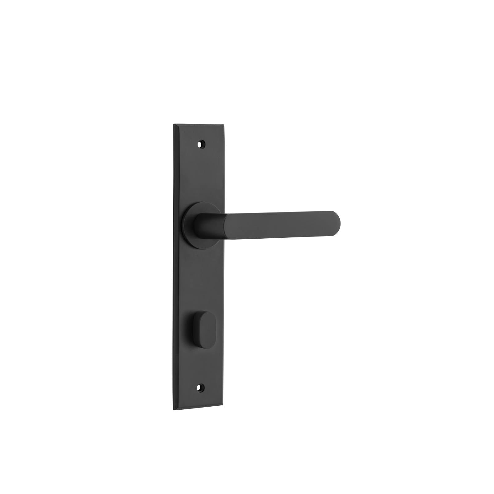 Osaka Lever Matt Black Chamfered Backplate