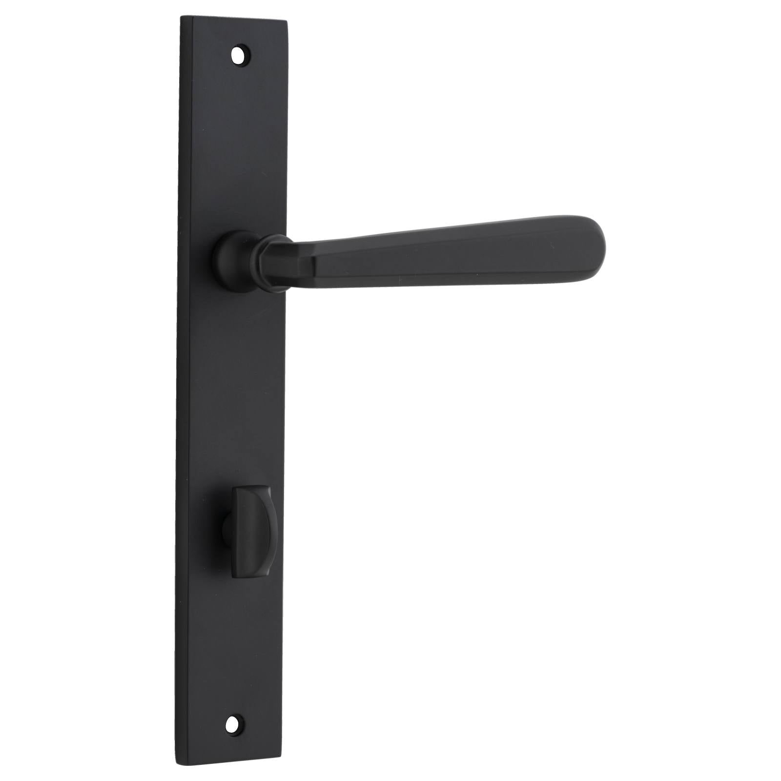 Copenhagen Lever Rectangular Backplate Matt Black