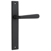 Copenhagen Lever Matt Black Rectangular Backplate