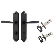 Copenhagen Lever Shouldered Backplate Privacy Kit w Privacy Turn Matt Black