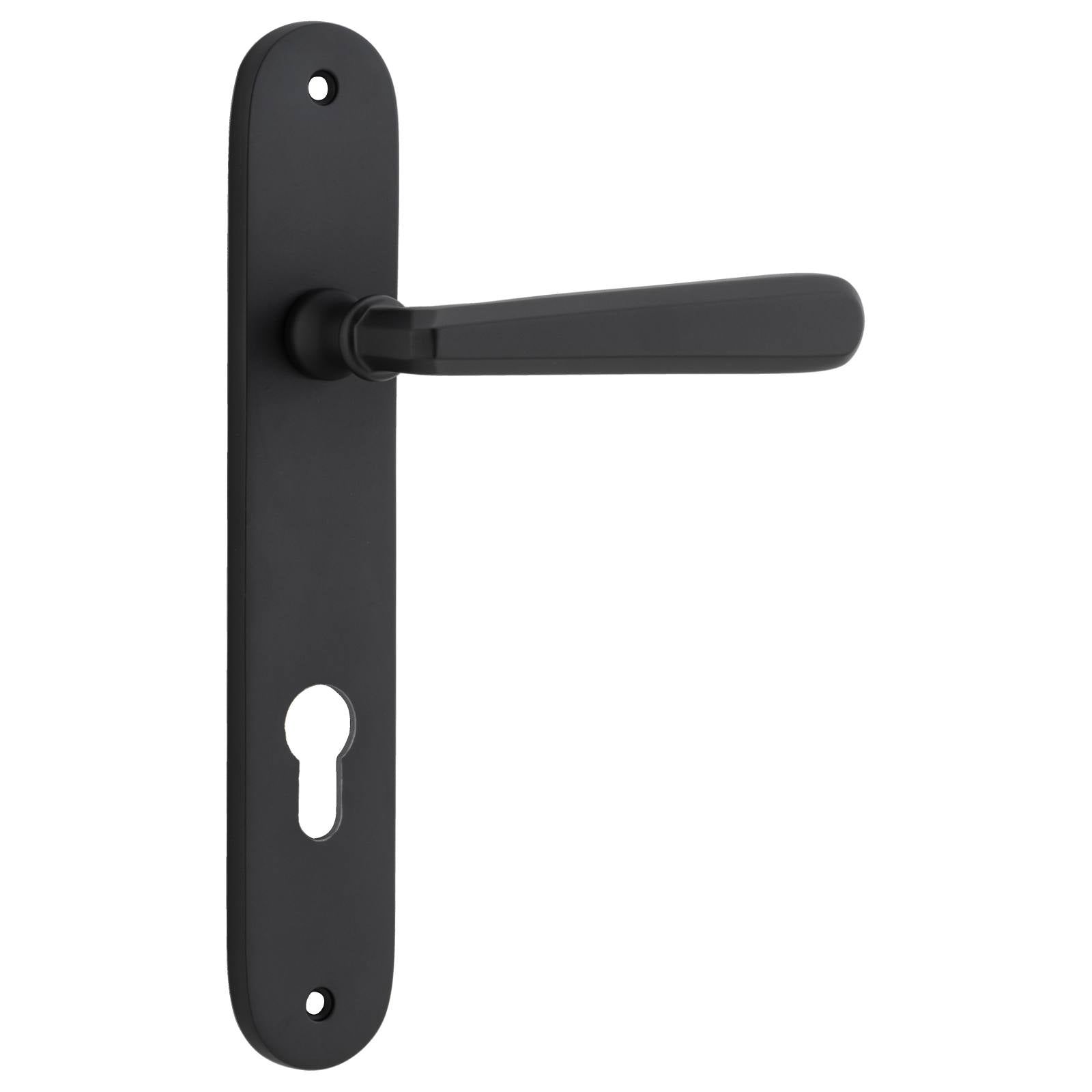 Copenhagen Lever Oval Backplate Matt Black