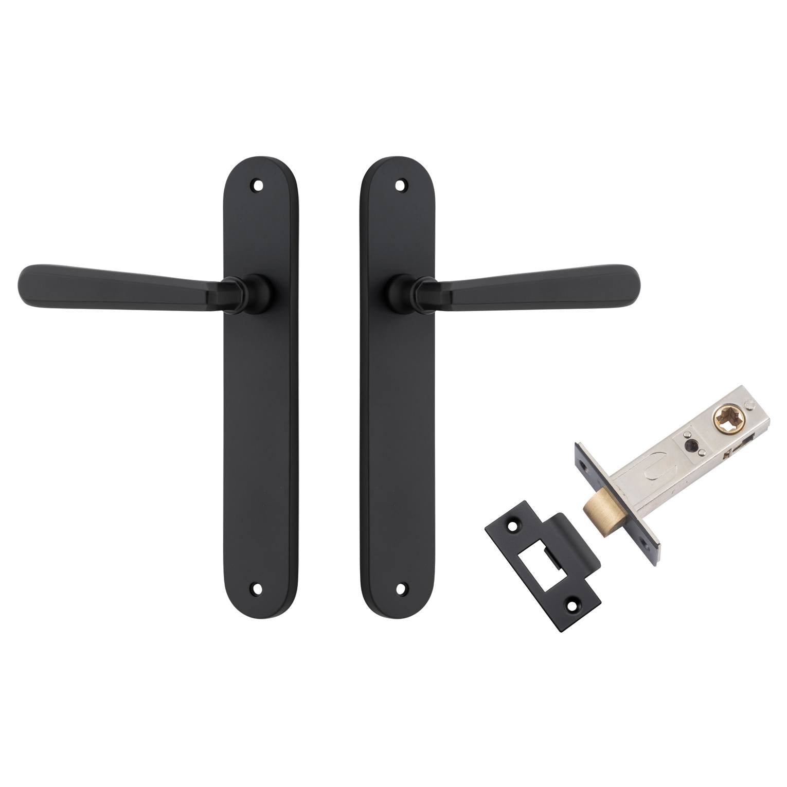 Copenhagen Lever Oval Backplate Passage Kit Matt Black