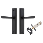 Copenhagen Lever Stepped Backplate Passage Kit Matt Black