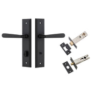 Copenhagen Lever Steppedd Backplate Privacy Kit w Privacy Turn Matt Black