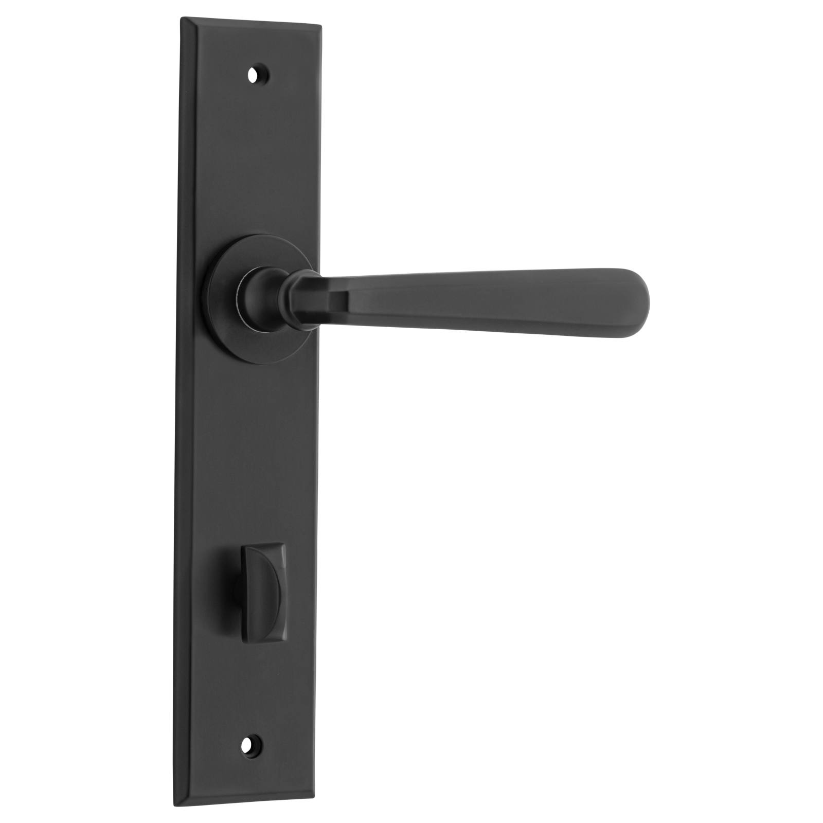 Copenhagen Lever Matt Black Chamfered Backplate