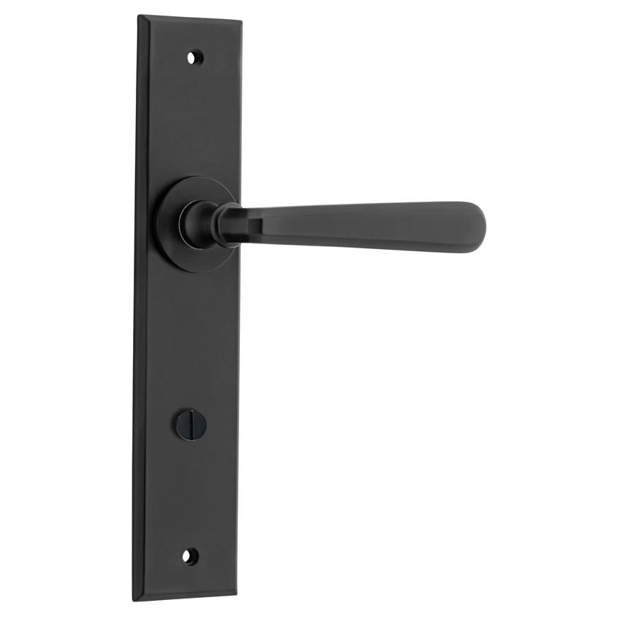 Copenhagen Lever Matt Black Chamfered Backplate