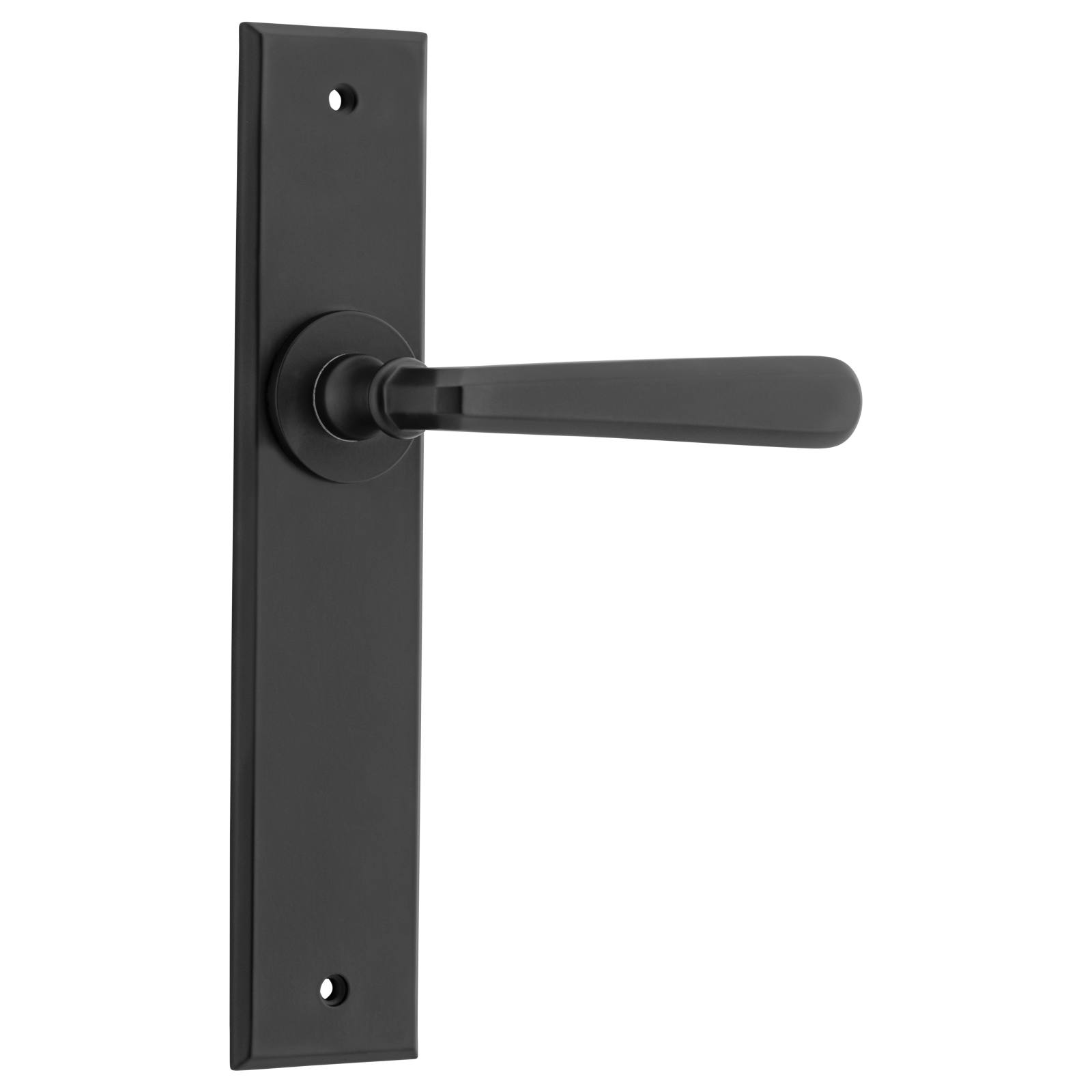 Copenhagen Lever Matt Black Chamfered Backplate