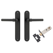 Helsinki Lever Oval Backplate Passage Kit Matt Black