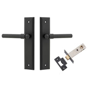 Helsinki Lever Stepped Backplate Passage Kit Matt Black