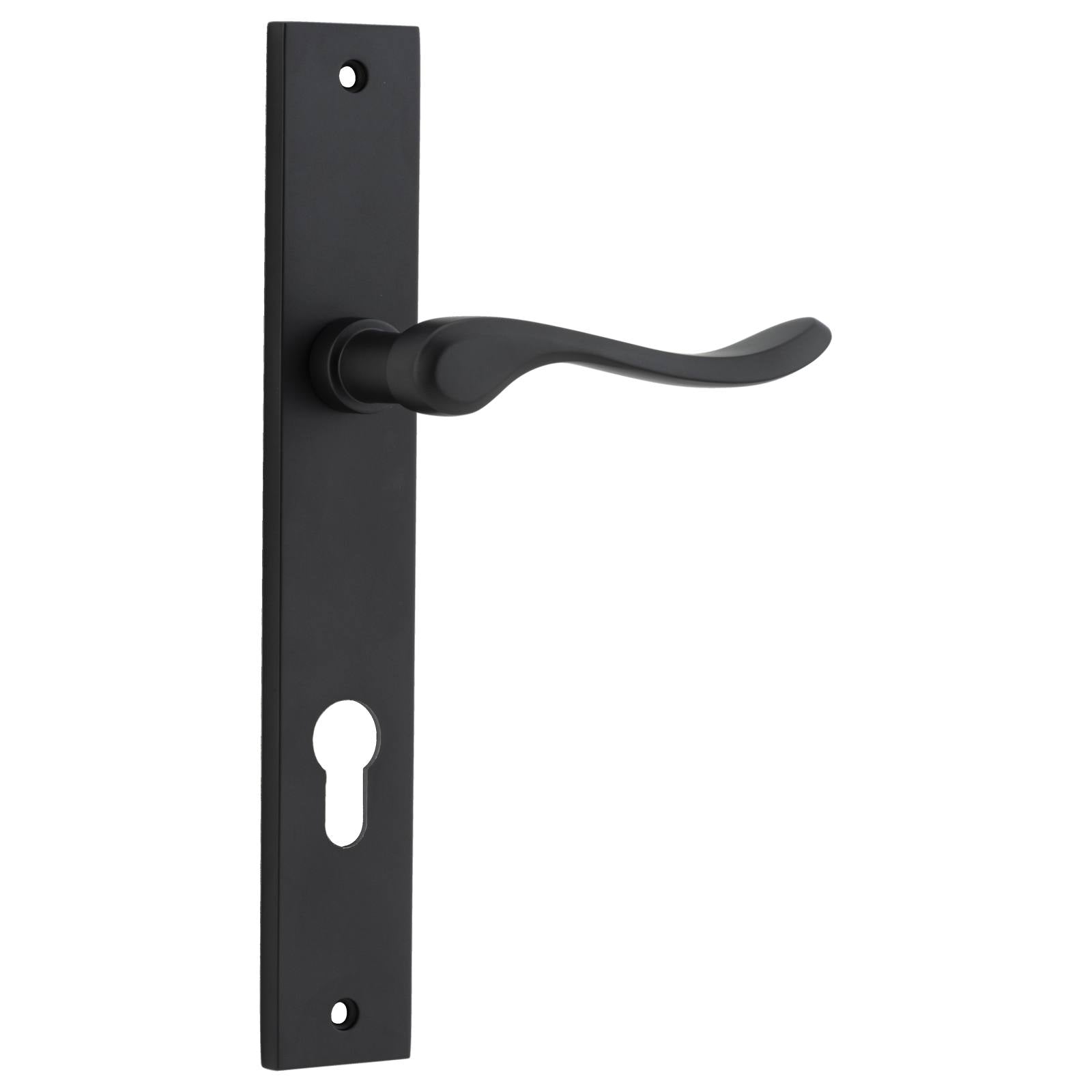 Stirling Lever Rectangular Backplate Matt Black