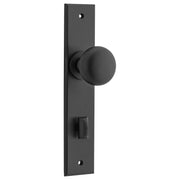 Cambridge Knob Matt Black Chamfered Backplate