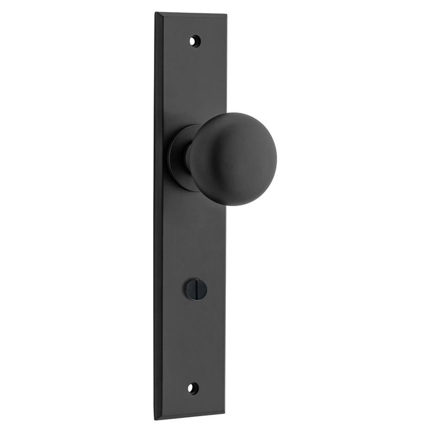 Cambridge Knob Matt Black Chamfered Backplate
