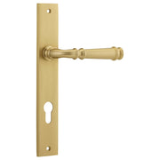Verona Lever Rectangular Backplate Brushed Brass