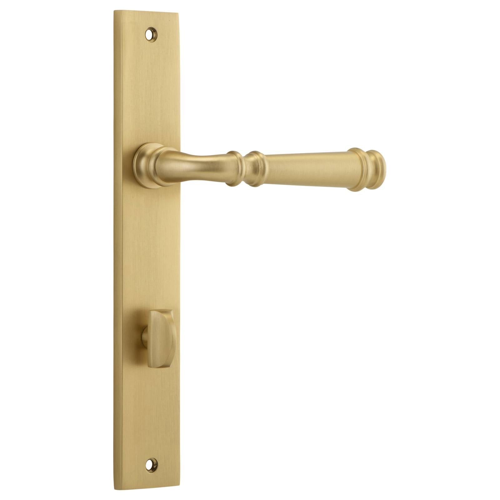 Verona Lever Rectangular Backplate Brushed Brass