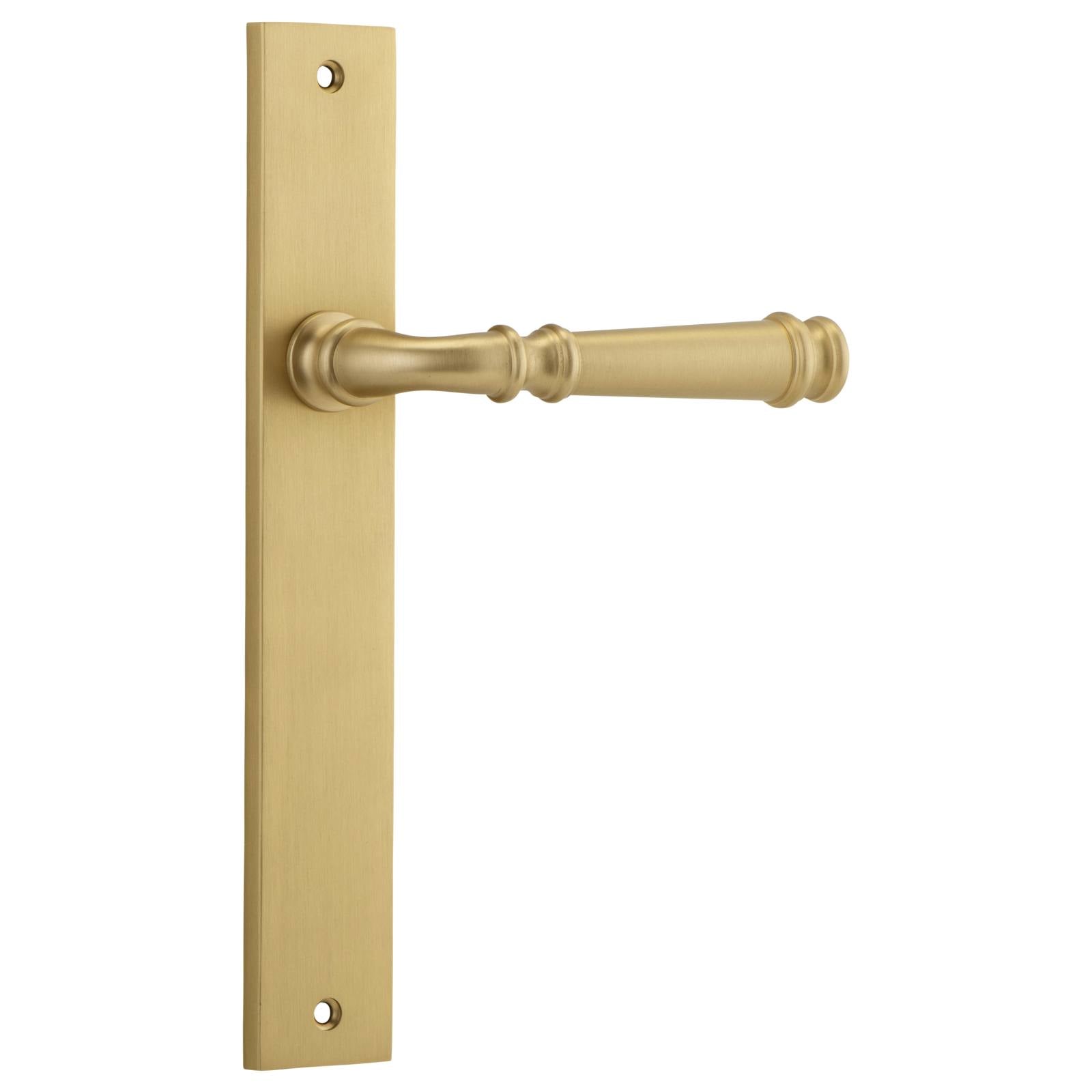 Verona Lever Rectangular Backplate Brushed Brass