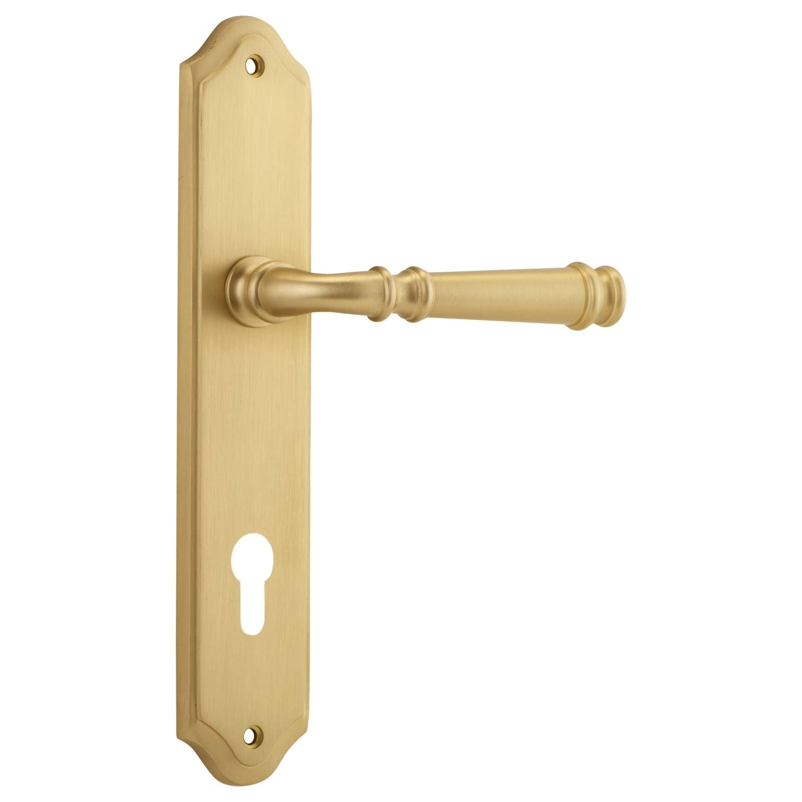 Verona Lever Shouldered Backplate Brushed Brass