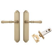 Verona Lever Shouldered Backplate Passage Kit Brushed Brass
