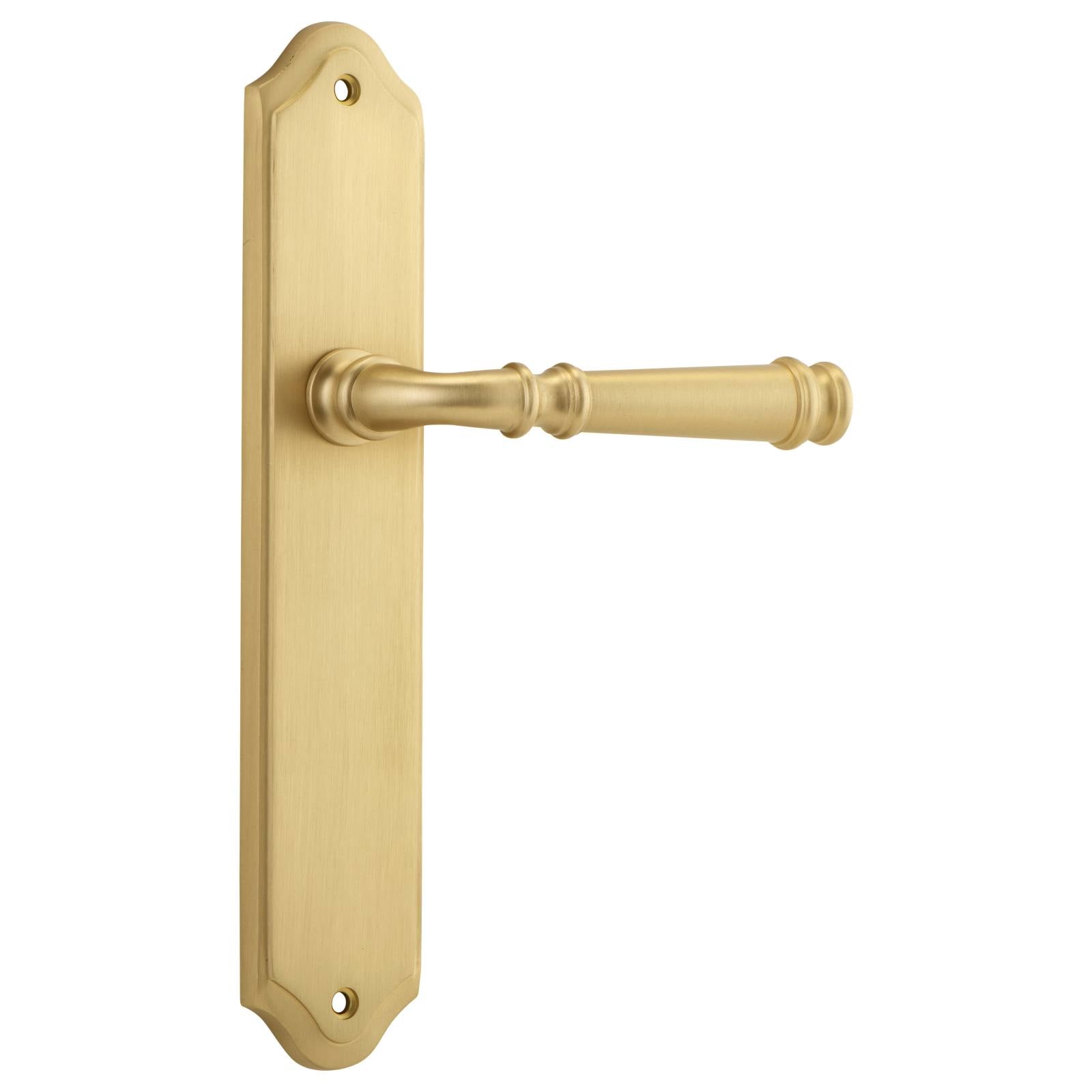 Verona Lever Shouldered Backplate Brushed Brass