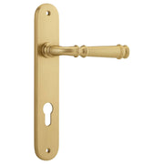 Verona Lever Oval Backplate Brushed Brass