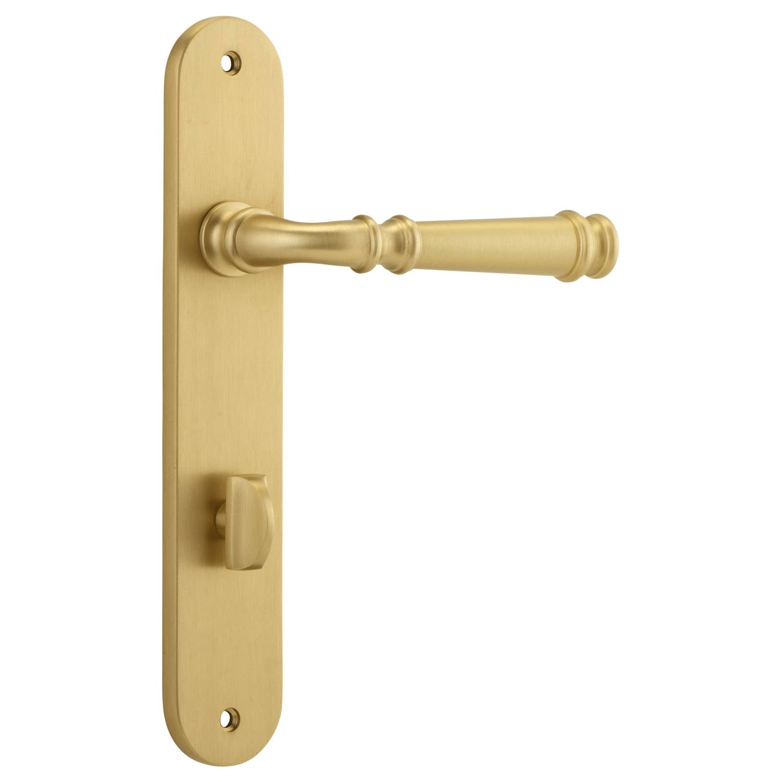 Verona Lever Oval Backplate Brushed Brass