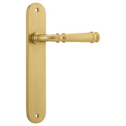 Verona Lever Oval Backplate Brushed Brass