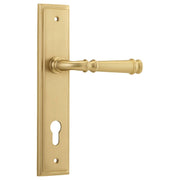 Verona Lever Stepped Backplate Brushed Brass