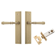 Verona Lever Stepped Backplate Passage Kit Brushed Brass