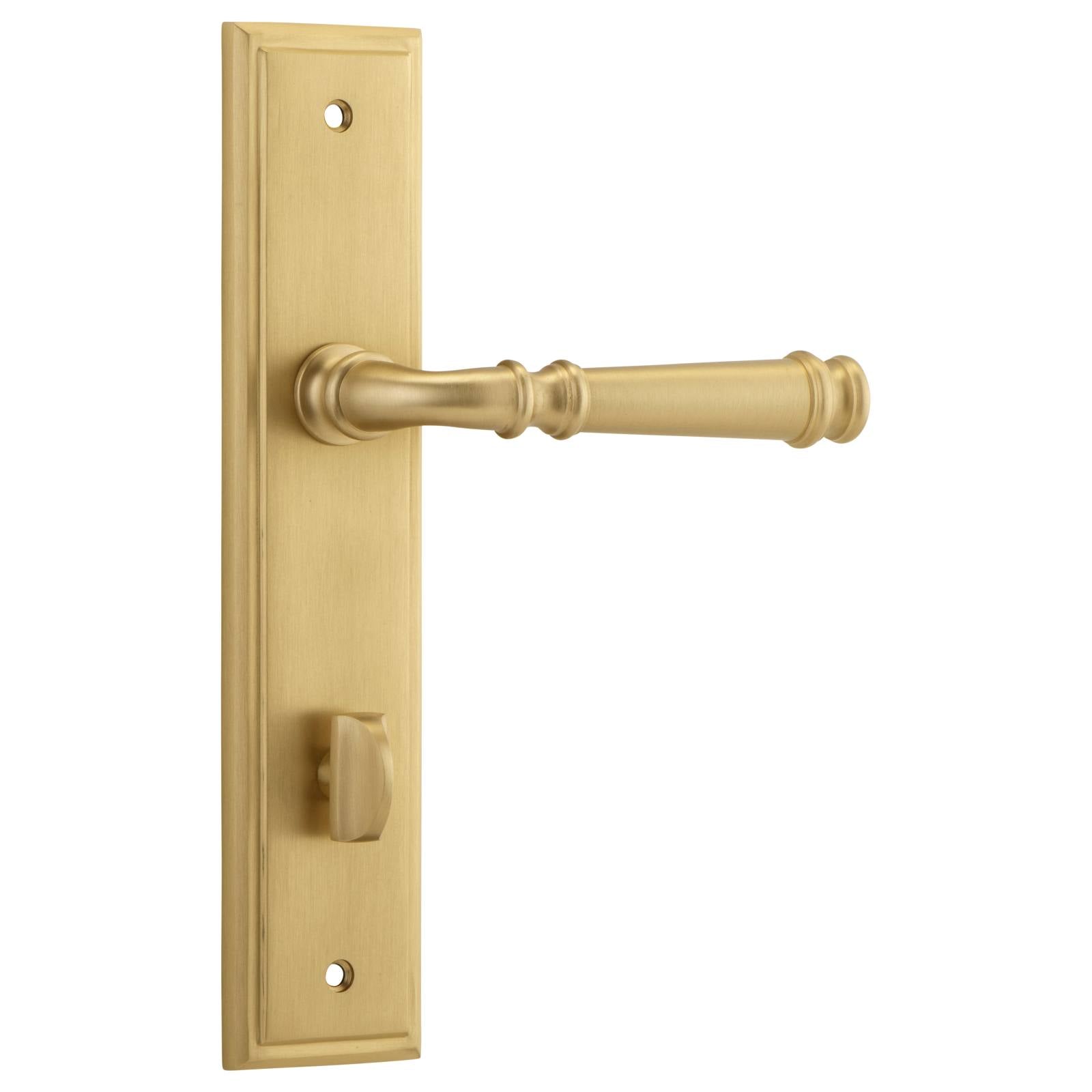 Verona Lever Stepped Backplate Brushed Brass