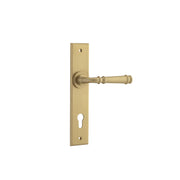 Verona Lever Brushed Brass Chamfered Backplate