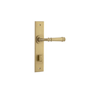 Verona Lever Brushed Brass Chamfered Backplate
