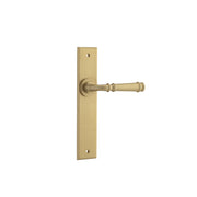 Verona Lever Brushed Brass Chamfered Backplate
