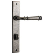 Verona Lever Rectangular Backplate Distressed Nickel