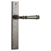 Verona Lever Rectangular Backplate Distressed Nickel