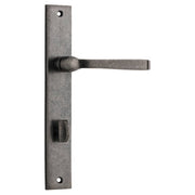 Annecy Lever Rectangular Backplate Distressed Nickel
