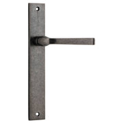 Annecy Lever Rectangular Backplate Distressed Nickel
