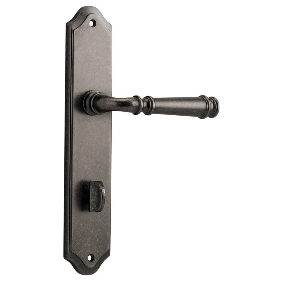 Verona Lever Shouldered Backplate Distressed Nickel