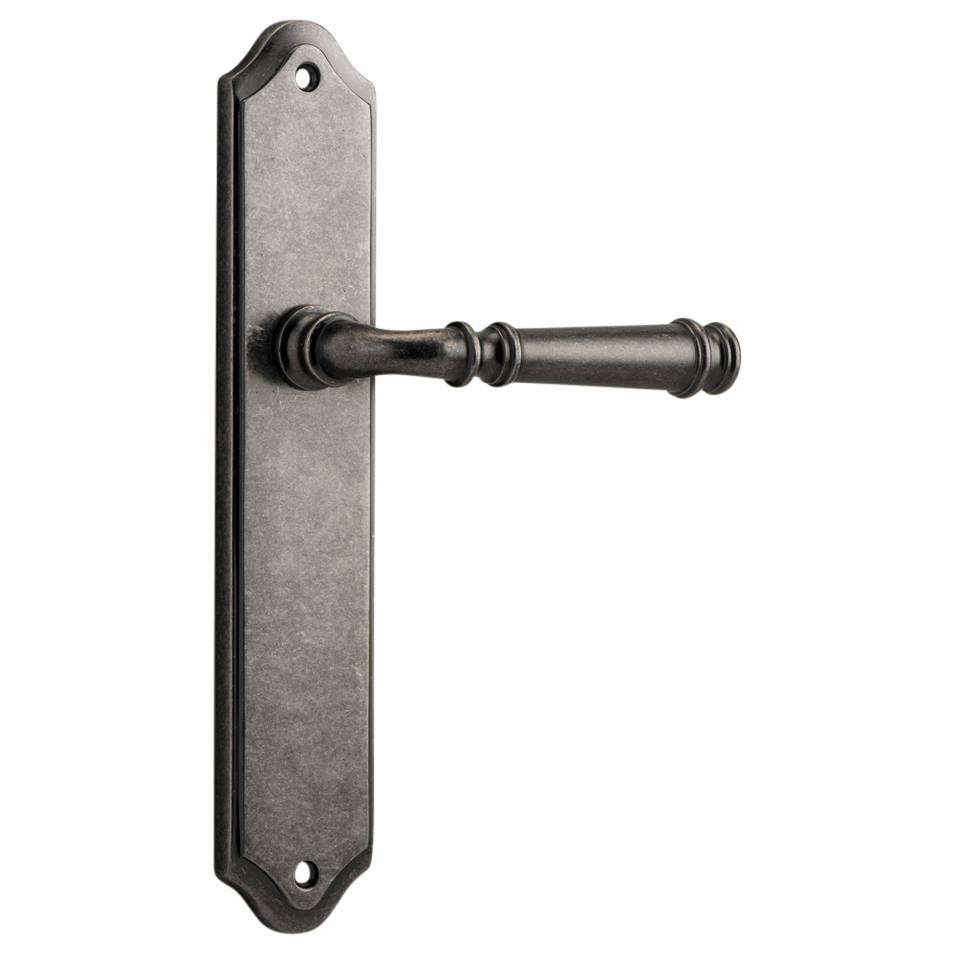 Verona Lever Shouldered Backplate Distressed Nickel