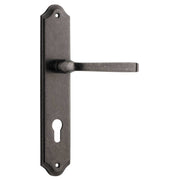 Annecy Lever Shouldered Backplate Distressed Nickel