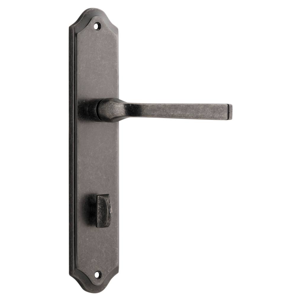 Annecy Lever Shouldered Backplate Distressed Nickel